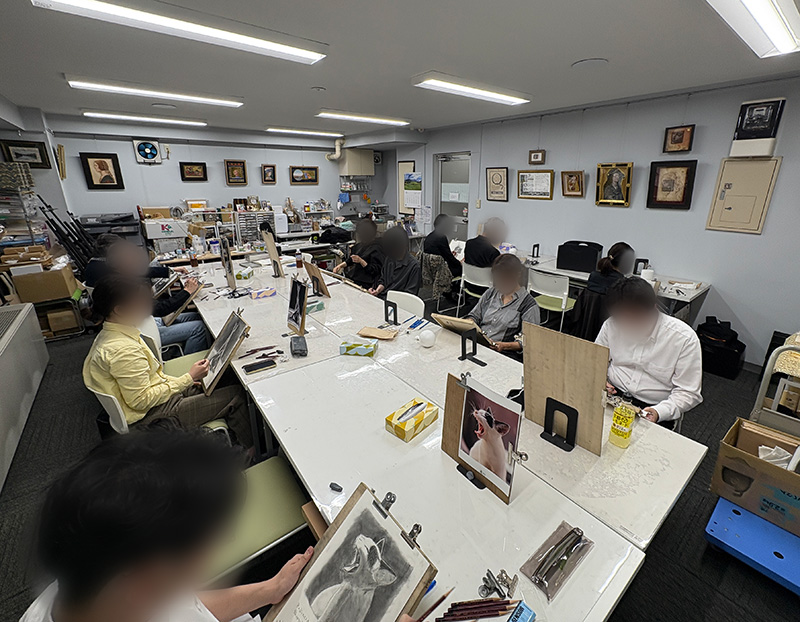 早川剛デッサン教室：教室内風景